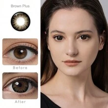 Magister 超大号棕色美瞳 16mm 1副/2片 大眼妆 夏季美妆 棕色 6个月抛型 附赠美瞳盒 - Brown Plus 16.0mm - 查看 5