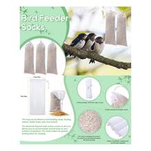 6pcs Portable Bird Feeding Net Bag Bird Feeder, Bundled Pockets, Hanging Feeding Net Bag - Multicolor - View 6