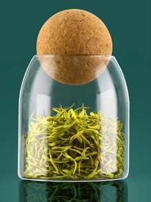 1 个带盖玻璃储物罐，用于存放谷物、茶叶等。返回学校