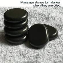 6pcs Massage Stones Essential Hot Stones For Massage, Massage Tool, Therapy Tool, 6 Medium Hot Stone Massage Kit Hot Stone Massage Stones For Professional Or Home Spa, Foot Warmer, Relaxation, Healing