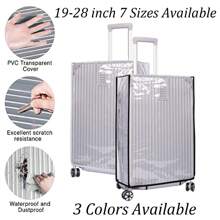 Clear PVC Suitcase Cover, PVC Transparent Plastic Suitcase Cover Luggage Protector Bag, 18 20 22 24 26 28 30 Inch Transparent Clear Travel Luggage Covers - Waterproof Dustproof Protective Suitcase Protectors For Travel Bag For School School Accessories School Stuff