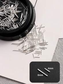 2 Bottles High Glossy Metal Strip Nail Art Jewelry Gold And Silver Mixed Size Metal Stripe Nail Art Pendant Y2K Sparkly Party Nail Art Decoration Nail Salon Accessories Diy Nail Supplies Nails Nail Charms Nail Gems