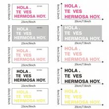 1 件个性化镜子贴纸，带有西班牙口号，适用于房间装饰、节日客厅装饰、最佳礼物、乙烯基墙贴、可移除贴纸 - 彩色 - 查看 2