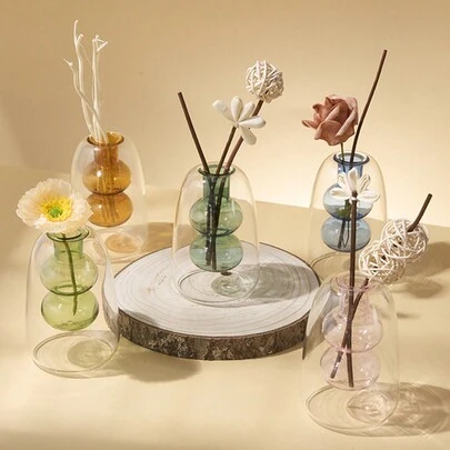 1 Máy Khuếch Tán Tinh Dầu Chai Thủy Tinh Trong Suốt Chai Tinh Dầu Có Hương Thơm Dính Nhà Hộp Bảo Quản Chai