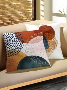 4 Stück abstrakte minimalistische goldene Punkt kreative Kissenbezüge, geeignet für Party, Heimdekoration, Wohnzimmer, Sofa, Schlafzimmer, Kopfteil, dekorative Taillenkissen, Büro, alle Jahreszeiten, 45cm x 45cm, ohne Kisseninnenfüllung