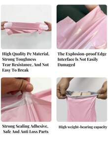 运输袋，强力粘性邮寄袋，英文加厚防水快递袋多用途信封，多尺寸适用于服装、小型企业、精品店、各种物品包装邮政袋情人节 - 彩色 - 查看 10