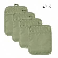 4pcs/6pcs Home Kitchen Baking Tools Set, Including Oven Mitts, Pot Holders, Oven Rack Shields And Coasters, For Heat Resistant And Sublimation Projects. - Multicolor - View 12