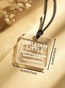 1pc Custom Acrylic Luggage Tag, Personalized Luggage Tag , Custom Name Tag For Suitcase Backpack, Custom Travel Tag, Personalized Engraved Address Tag, Engraved Acrylic Luggage Tag Travel Bag Tags, Travel Gifts,Birthday Gift, Wedding Gift, Mother's Day Gift, Father's Day Gift, Best Friend Gift, Gift For Mom/Dad/Her/Him/Girlfriend/Boyfriend/Wife/Husband/Friend,All-Purpose,Large Capacity,Versatile,Multifunction,Colorful,Cute,Adorable,Contracted,Funny,Kawaii,Y2K,Minimalist,Commuting,Business Casual,Basics,Custom,Personalized,Unique,Customized,Ideal Gifts For Him,Ideal Gifts For Her,Her,Family,Friends,Girlfriend,For Anniversaries,For Birthdays,For Holiday/ Vacation,For Outdoors/Outings/Travel/Hiking/Stadium/Sports/Climbing,For Business/Commute/Work/Office - Clear - View 6