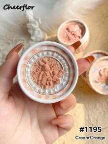 CHEERFLOR Rubor sólido con relieve, rubor en polvo para mejillas, rubor mate suave, cosmético de belleza facial de color suave y liso para maquillaje - CFR1195 - Ver 6
