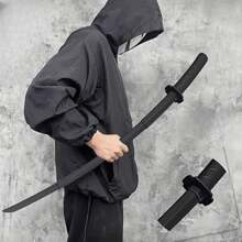 有趣酷炫的武士刀动漫剑模型，安全塑料伸缩武士刀武器模型，万圣节角色扮演服装道具，LARP 派对游戏用品照片道具，舞台表演配件，完美的礼物和收藏品 - 彩色 - 查看 1