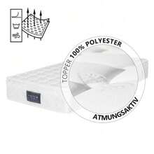 KOMHTOM Polsterbett mit USB Typ C Ladefunktion Stauraum-Kopfteil und LED-Beleuchtung und Schubladen, Einzelbett 90 x 200 Stauraumbetten Bettgestell mit Lattenrost aus Metallrahmen, Grau(Mit Matratze) - Grau - Übersicht 4