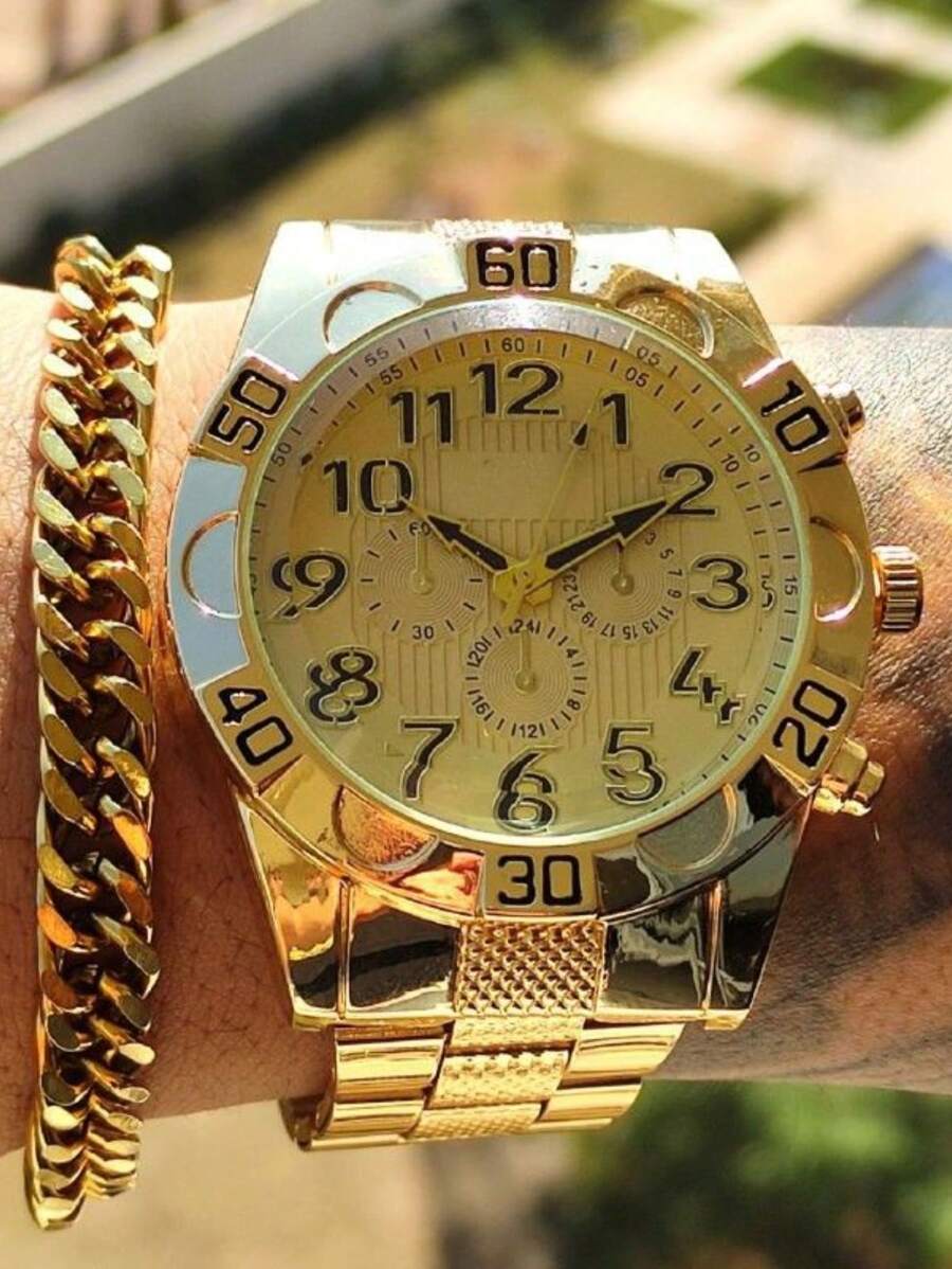 Men Watch Sets - Vàng - Xem 1