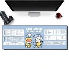 超大虎符卡通女孩快速訪問鍵盤快捷鍵英文版全桌面滑鼠墊，厚邊緣設計適用於電腦鍵盤 - 好運氣快捷鍵桌墊K00030 - 查看 5