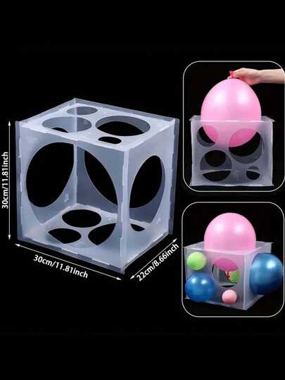 Herramienta medidora de tamaño de globos, caja medidora de globos desmontable y fácil de usar, de 2-10 pulgadas - Herramienta de medición plegable y blanca para decoración de globos, arcos, columnas - Forma oval multifuncional para aperturas, bodas, cumpleaños y fiestas, adecuada para medir globos en diversas ocasiones