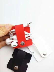 1 pieza/2 piezas Organizador de cable de auriculares de silicona, apto para auriculares con cable y cables de datos