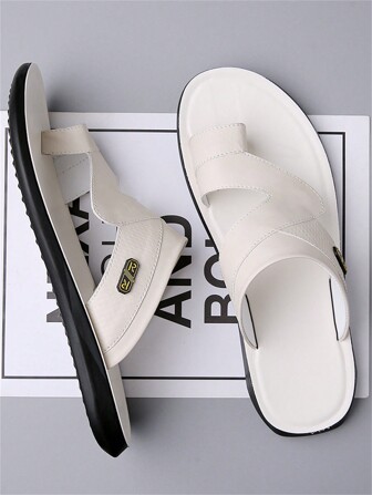 2024 Plus Size Men's Summer Fashion Sandals, Outdoor Slip-Resistant Beach Slippers, Soft Sole Casual Flip Flops