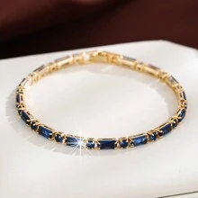 1pc Simple & Fashionable Colorful Cubic Zirconia Bracelet - Bracelet - View 7