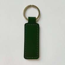 Creative Double-Sided Car Line PU Leather Keychain, Small Gift Metal Pendant For Car Keys
