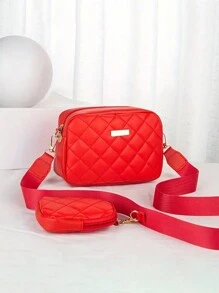 1pc Girls' Fashionable Crossbody Bag With Embroidered Floral Pattern, Comes With Coin Purse, Wallet, Key Pouch, Ideal For Daily Use, Parties And Gifting - M1980 - View 11