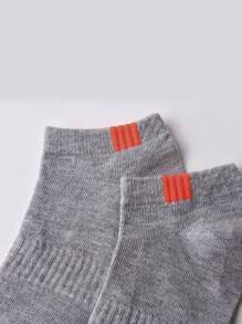 5pairs/Pack Women/Unisex Solid Color Casual Ankle Socks - White & Black, Moisture Wicking, Soft & Smooth, Suitable For Holidays, Sports, Casual, Business Daily Wear, Year-Round