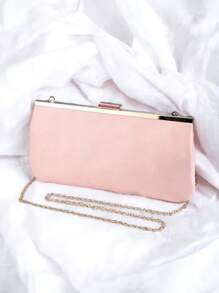 Sparkling Evening Clutch: Shoulder Bag, Shoulder Strap Bag. Simple Solid Color, Metallic Chain Strap. Fashionable, Luxurious, Stylish, Elegant; Suitable For Weddings, Parties, Birthdays, Dances, Holidays, Dinners, And Special Occasions. - Multicolor - View 7