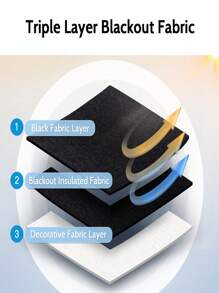 Estelar Textiler 两片装灰白遮光窗帘，长 84 英寸，隔热窗帘，适用于客厅和卧室窗户 - 白色 - 查看 5