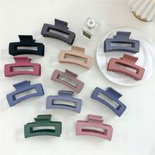 1入組啞面髮夾，帶亞克力設計的女士髮夾，髮髻固定配件 - 咖啡 - 查看 1