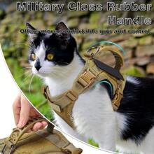 1 Pc Tactical Pet Harness - Adjustable Size, Soft Mesh Pet Harness Suitable For Large Cats And Small Dogs, Leash For Walking And Escape Prevention - Multicolor - View 4