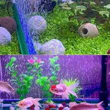 1入氧氣泵，藍色增氧氣泵，水族館魚缸裝飾氣泵，為生動的魚和植物生命提供氧氣 - 藍色 - 查看 3