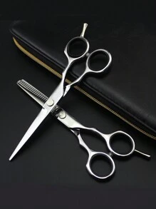 1 pieza Tijeras de peluquería de 5,5 pulgadas con LOGO personalizado, juego de tijeras de peluquero profesional en acero inoxidable, herramientas de peluquería para corte de cabello y entresacado