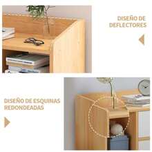 Mesita de Noche Moderna Buros para Recamara Minimalista con Estante de Almacenamiento Mueble Modernos Madera Mesitas Almacenamiento Tipo Librero Muebles para recamara Moderno Estilo Minimalista  Mesa Auxiliar de Almacenamiento Tipo Librero buros para recamara Mesa de Noche para recamara Moderna mesita de noche de tres cajones con cajones y patas  Duradera Estable y Encantadora Buena para el hogar (Tres cajones) - Caqui - Ver 4
