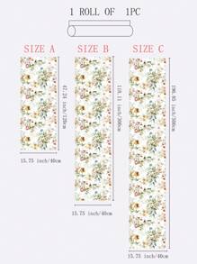 SUPSTICKER 1roll 15.75X47.24/118.11/196.85inch Three Sizes Available--Seamless Watercolour Floral Pattern Self-Adhesive Waterproof Decorative Landscaping Wallpaper Thickened Self-Adhesive Does Not Warp Peel And Stick Refurbishment Remodelling Stickers,Renovation Stickers Peel Wall Panels,Wall Paper, Wallpapers,Spring Decoration Items Refresh Your Home,Rama Decoration Stickers - Multicolor - View 12