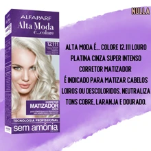 Tintura Corretor MATIZADOR Louro Platina Cinza Super Intenso 12.111 Altamoda Alfaparf Creme - Multicolorido - Visão 2