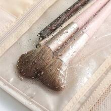 1入組大容量掛鉤收納袋，化妝品收納袋，旅行化妝包，適用於浴室，戶外，旅行，日常休閒 - 米色 - 查看 4