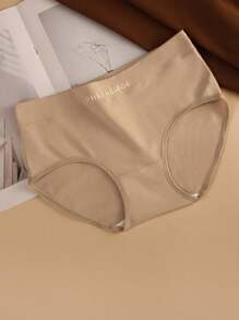 4 piezas de ropa interior deportiva de mujer con estampado de letras, ultra suave, elástica, ropa interior de moda, apta para uso diario, íntima cómoda