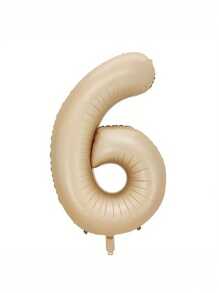 1pc Number Design Balloon, 32 Inch Number Balloon For Birthday Party