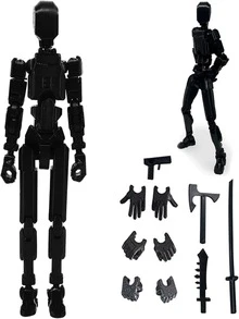 1pc Fully Articulated Robot Doll With Detachable Joints (Assembly Instruction Included, Requires Self-Assembly) 3D Printed DIY Assembly Toy, Develops Manual Dexterity, Artistic Craft Decor, Desk Ornament (Note: Some Component Colors Are Random) - Multicolor - View 9