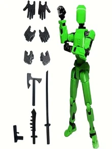 1pc Fully Articulated Robot Doll With Detachable Joints (Assembly Instruction Included, Requires Self-Assembly) 3D Printed DIY Assembly Toy, Develops Manual Dexterity, Artistic Craft Decor, Desk Ornament (Note: Some Component Colors Are Random) - Multicolor - View 11