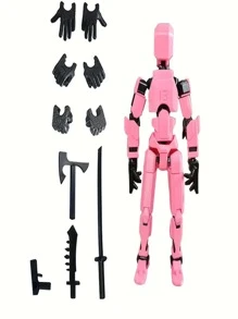 1pc Fully Articulated Robot Doll With Detachable Joints (Assembly Instruction Included, Requires Self-Assembly) 3D Printed DIY Assembly Toy, Develops Manual Dexterity, Artistic Craft Decor, Desk Ornament (Note: Some Component Colors Are Random) - Multicolor - View 8
