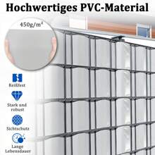 LILIIN PVC Privacy Strips, 35m/65m/70m, Anthracite/Grey/Green, Privacy Fence Film 450g/M², Rod Mesh Fence Including Fastening Clips, Wind Protection Garden Fence,Garden Tools, Gardening Tools For Garden