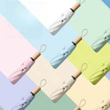 1 paraguas con mango de madera en múltiples colores - Multicolor - Ver 1