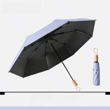 1 paraguas con mango de madera en múltiples colores - Multicolor - Ver 9