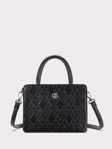 DK DKMG 1pc Women's Professional Business Casual Crocodile Pattern & Other Print Lightweight Outdoor Travel Commute Office Handbag, Tote Bag, Shoulder Bag, Suitable As Gift And For Daily Use