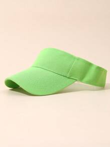 Solid Color Plain Sun Hat For Girls, Sunscreen Sun Shade Cap For Boys, Sports Visor Cap For Summer Running