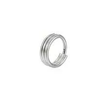 ADYJELY 1 pieza Arete de aro triple con bisagra para el septo nasal, estilo punk, de titanio G23 hipoalergénico, chapado en oro de 18K, para cartílago, aro, trago, concha, daith, hélix, perforación de lóbulo de la oreja, anillo de labio, anillo de ombligo, anillo de pezón, joyería corporal para mujeres y hombres