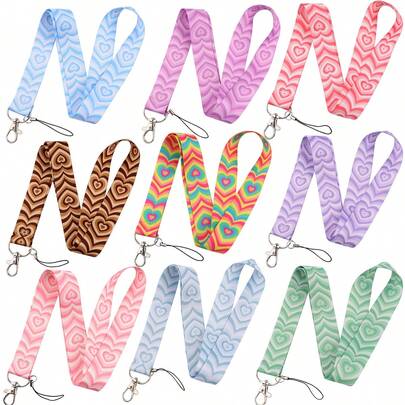 1入組愛心圖案手機掛繩