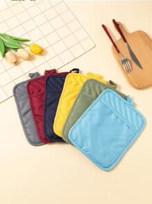 4pcs/6pcs Home Kitchen Baking Tools Set, Including Oven Mitts, Pot Holders, Oven Rack Shields And Coasters, For Heat Resistant And Sublimation Projects. - Multicolor - View 2