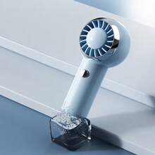 Nuevo ventilador portátil turbo manual estilo coreano, ventilador pequeño USB recargable con viento fuerte para uso al aire libre - Multicolor - Ver 11