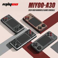 MIYOO A30灰色手提遊戲機 2.8'' IPS屏幕 Linux系統 橫向復古模擬器視頻遊戲機振動馬達播放器禮品 1個裝 - Grey-64G - 查看 1