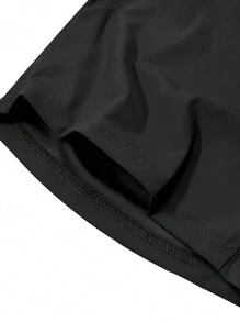Quick Drying Comfy Shorts, Men's Casual Non-Stretch Elastic Waist Drawstring Shorts With Reflective Design For Summer Gym Workout Training